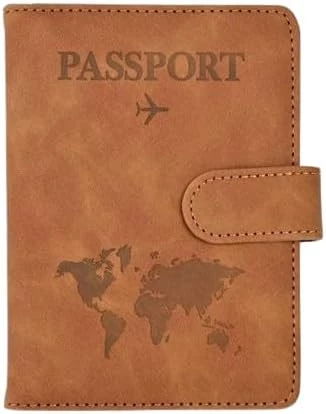 New PVC Passport Cover, My Market-Store Passport Wave Photo Cover, Map Print Passport Holder, Airline Ticket Clips, Credit Card Passport Holder,B0DG5F1YGR