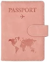 My Market Store New PU RFID Passport Cover, Map Print Passport Holder, Airline Ticket Clips, Credit Card Passport Holder,B0DG5D6DBV