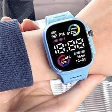 Digital watch for children from My Souq Store, electronic, luminous, boys and girls, students, 2024, light blue - B0DGDL6B5V