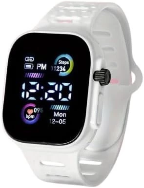 Digital watch for children from My Souq Store, luminous electronic watch for boys and girls for students 2024, light white-B0DGDKBPSW