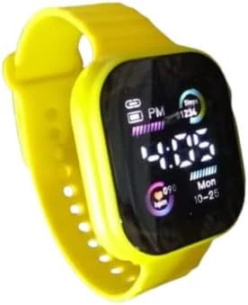 My Souq Store Digital Watch for Children, Luminous Electronic Watch for Children Boys and Girls, Student Watch 2024 (Light Yellow)-B0DHWBK4C9