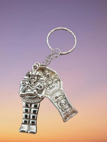 My Souq-Store Antique Silver Keychain, Ancient Egypt Ramses Keychain 4.5cm, 1 Piece-B0DHXY8PNY