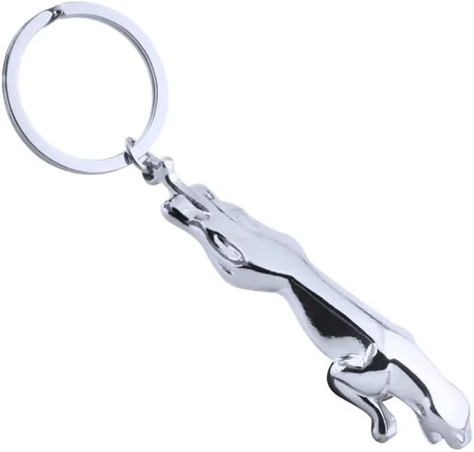 MySouq-Store Metal Stainless Steel Leopard Keychain For Women Men Jaguar Car Keyrings Fine Bag Key Chains Creative Jewelry Gift 6Cm / 7Cm-B0DJDYZD3H