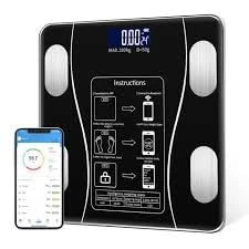 Smart Bathroom Scale from My Souq.co Store, Compatible with Bluetooth, Smart Electronic Scale for Weight Loss and Body Fat (Color: Silver)-B0DJJTMQM1