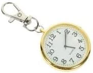 My Souq-Store Pop Design Stainless Steel Quartz Pocket Watch, Cute Keychain, New Gift (Gold Color)-B0DJRMFGGL