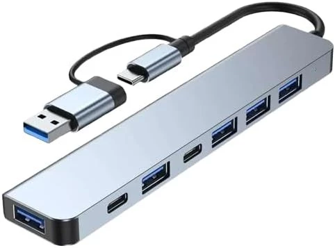 mysouq-store Type C HUB USB HUB USB 3.0 USB 2.0 TF/SD 5 Port Multi Splitter OTG For Lenovo HUAWEI Xiaomi Aluminum Alloy USB 3.0 Hub for PC - B0DKB4TS8T