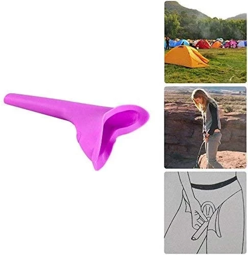 Female, Ladies Portable Reusable Urination Device Kit for Women – Aarubi Urinal Funnel, Drawstring Bag and Disposable Flushable Toilet Seat Cover X 10. For Office, Travel, Camping and Hiking