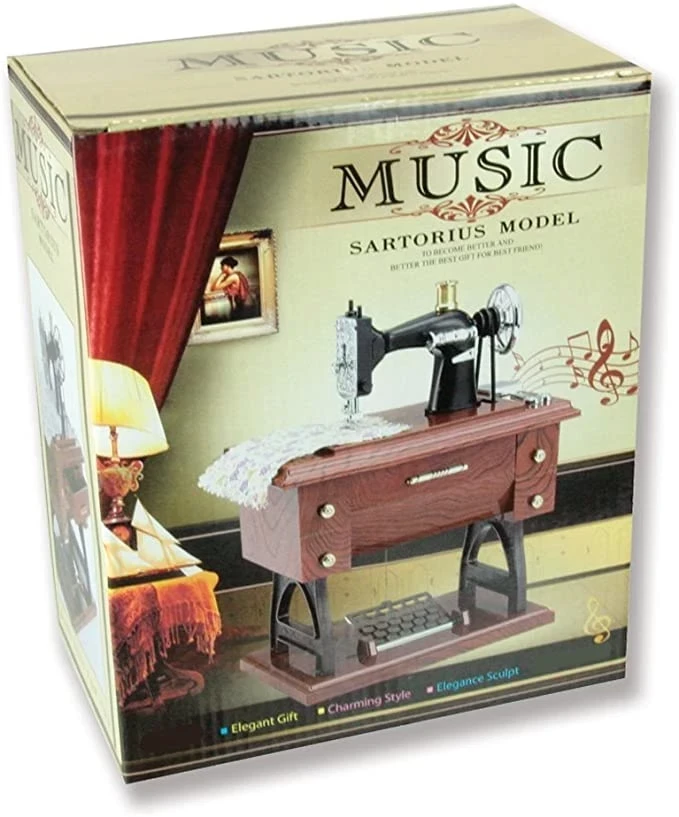 Generic آلة الخياطة الموسيقية الموسيقى مربع خمر نظرة