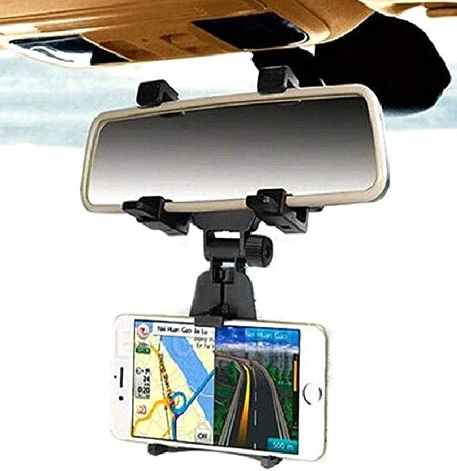 حامل الهاتف المحمول بمرآة الرؤية الخلفية للسيارة متوافق مع iPhone 8 و 8 Plus - 360 درجة