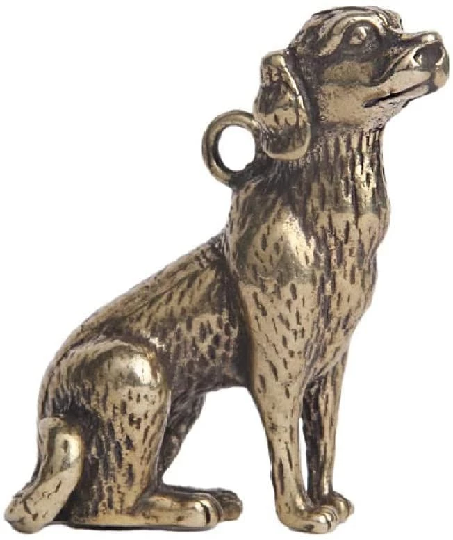 مجسمات نحاسية مصغرة مصنوعة يدويا على شكل كلب لتزيين المكتب او كدلاية مفاتيح