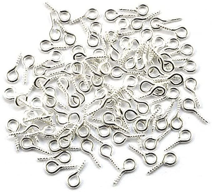 Mini eye needle 200pcs Small Tiny Mini Eye Pins Eyepins Hooks Eyelets Screw Threaded Clasps Hooks Beads For Jewelry Making Waterproof and rustproof (Color : Golden, Size : 6.5x13x1.6mm) B09B7BBCVH