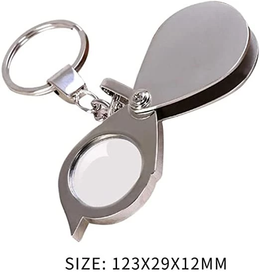 Metal Jewelry Magnifying Glass Jewelers Eye Tool Jewellery Folding Loupe Glass Lens Magnifying Triplet Glass Jewelry Diamond B0B2M6GKTF