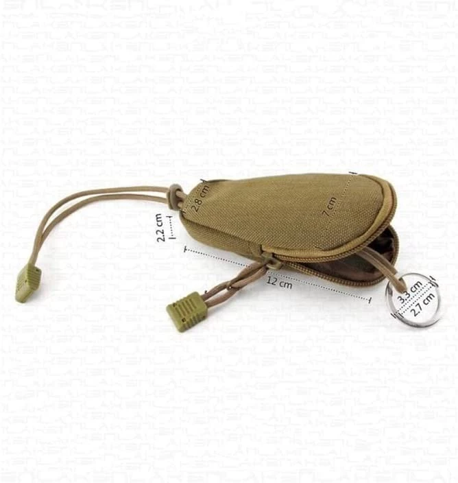 مفتاح محافظ حامل رجال تصميم جديد مفاتيح منظم حقيبة سلسلة مفاتيح خارجية الجيش كامو حزمة محفظة الجيش كيرينغ (براون) B0B8J6RPKG