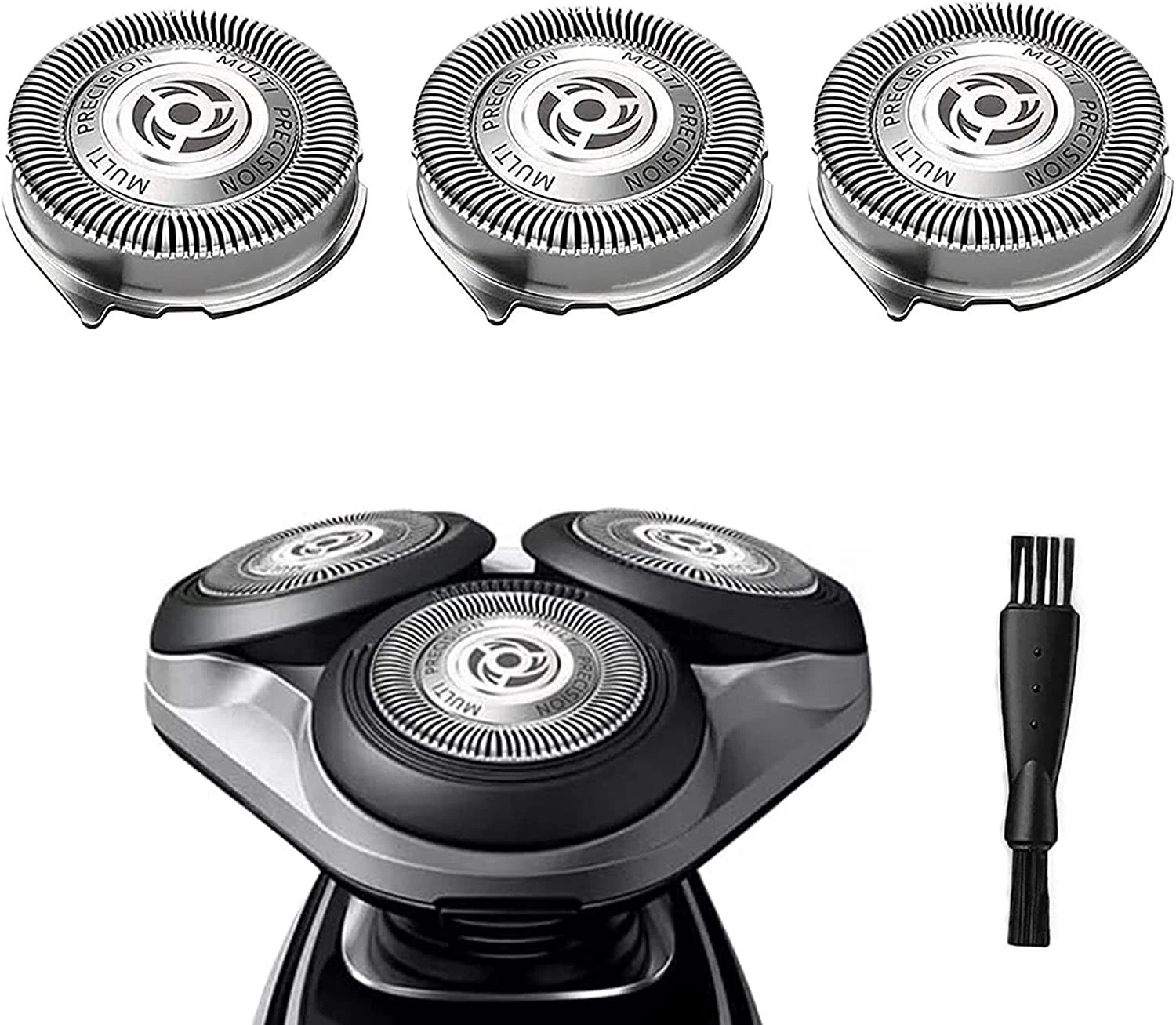 SH50/52 Replacement Heads for Philips Norelco Series 5000 Shavers, SH50 Electric Heads Blades Compatible with Phillips Shaver Series 5000 (S5xxx), AquaTouch (S5xxx), PowerTouch (PT8xx, PT7xx), 3-Pack