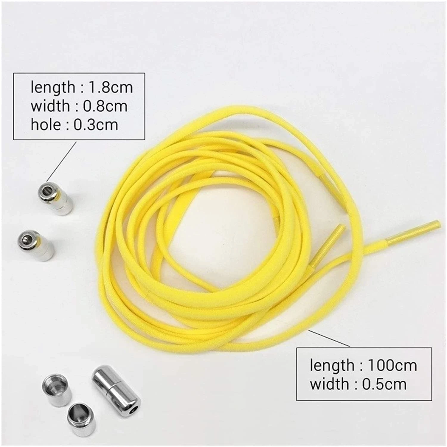 Elastic No Tie Shoelaces Semicircle Shoe Laces For and Sneakers Shoelace Quick Lazy Metal Lock Laces Shoe Strings (Color : Only lock no laces)