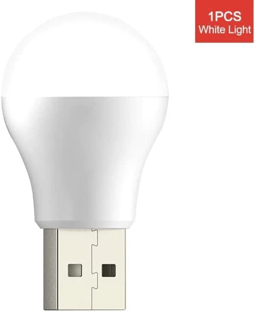 مصباح كروي صغير LED ليلي USB لأجهزة كمبيوتر Dell المحمولة ، أبيض - B0B1GF7659