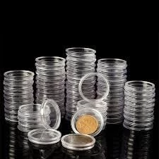 23mm -5 pcs Plastic Clear Capsule Box Collection Tube Holder Case Storage For 30mm Coins Transparent Storage Box - B0BNZFPB4F