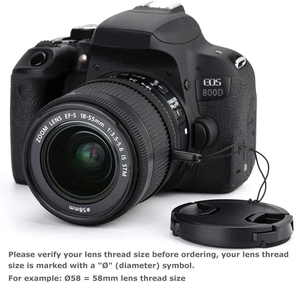 Camera Lens Cap Holder Cover Camera Len Cover (62mm)/(55mm)/(52mm)/(49mm) - ‎ B0BPGZJ61F