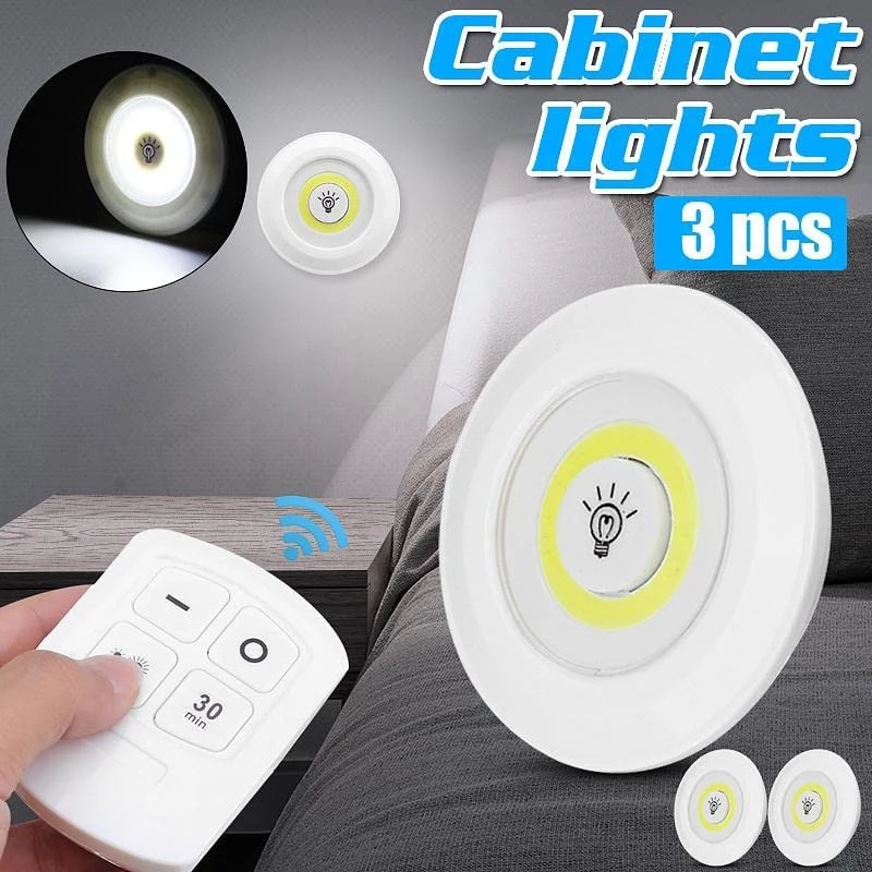 1 pcs Smart LED Light 3W COB LED Night Light Dimmable Wardrobe Night Lamp For Bedroom Cabinet Lighting Remote Control Wall Lamp - B0BPCLJR1G
