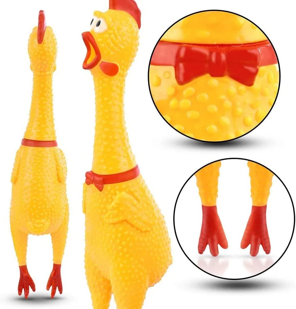 31 CM Screaming Chicken Squeeze Sound Toy Pets Shrilling Decompression Tool - B0BQF9WJYV