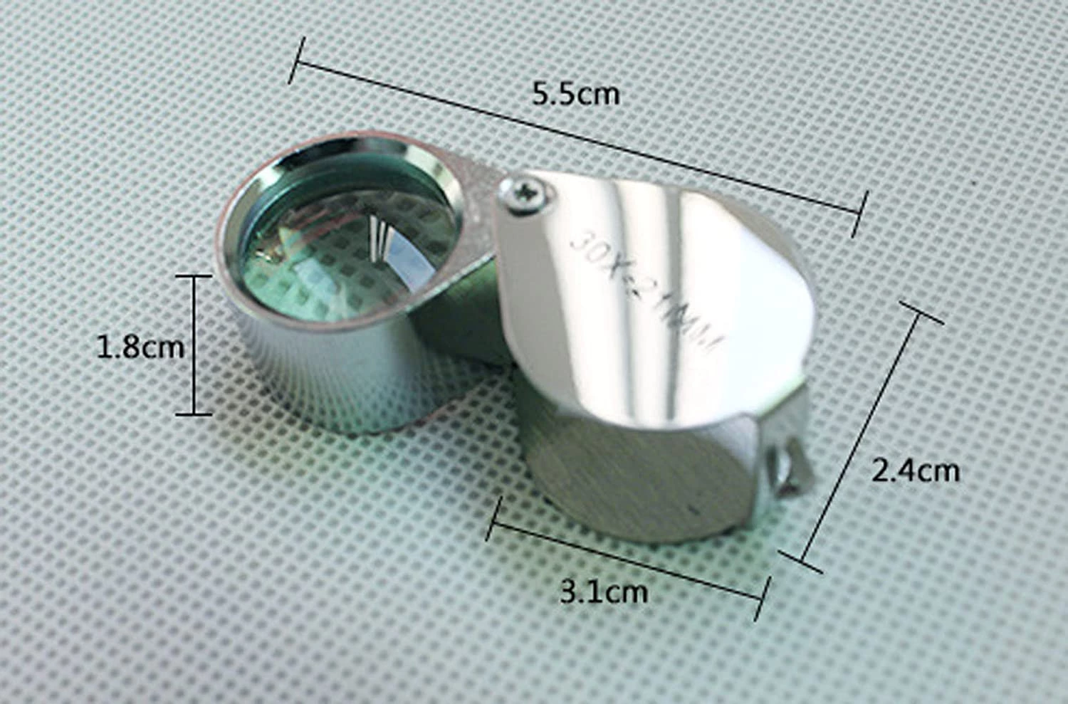 عدسة عين مكبرة ×10 من الزجاج مع هيكل معدني للمجوهرات من ايرنو (10×21 ملم) - B018V46B4A