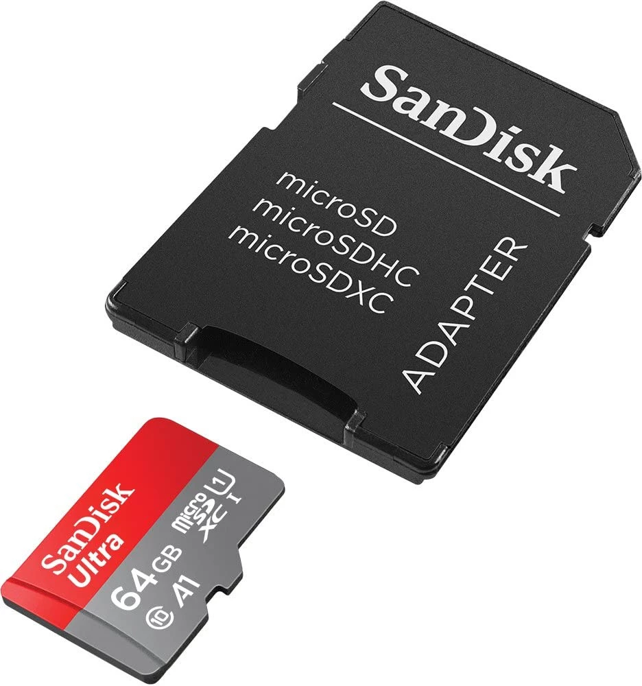 B073JYVKNX- سانديسك بطاقة ذاكرة متوافقة مع متعدد - بطاقات مايكرو اس دي ذات سعة ممتدة - 64 GB SDSQUAR-064G-GN6MN